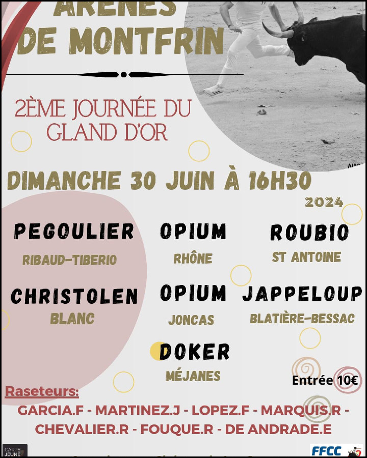 "Lou Pougaou" de Montfrin organise :<br><h1>2ème journée du Gland d'Or</h1>