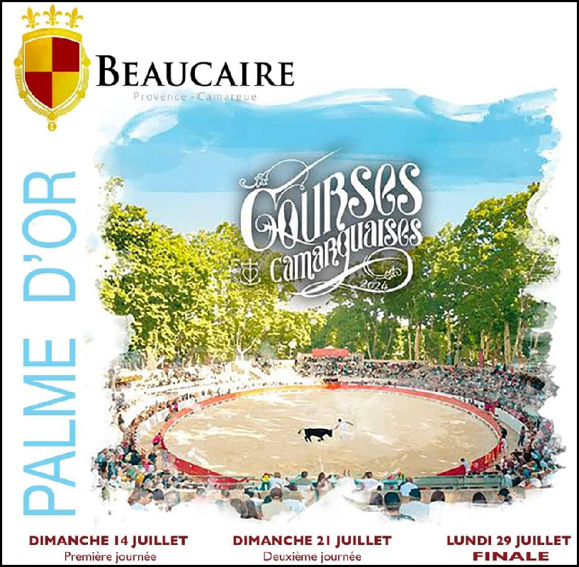 BEAUCAIRE : Palme d'Or 2024<br>Calendrier - Composition des Courses<br>.