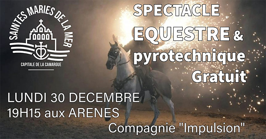 Spectacle équestre et pyrotechnique<br>Gratuit