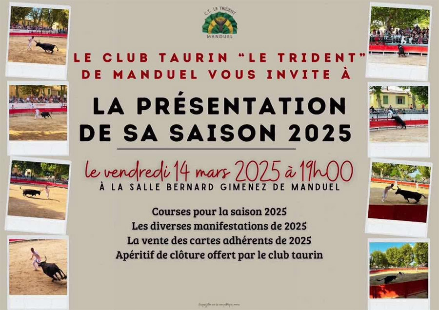 Manduel :<br>Présentation de la saison taurine 2025