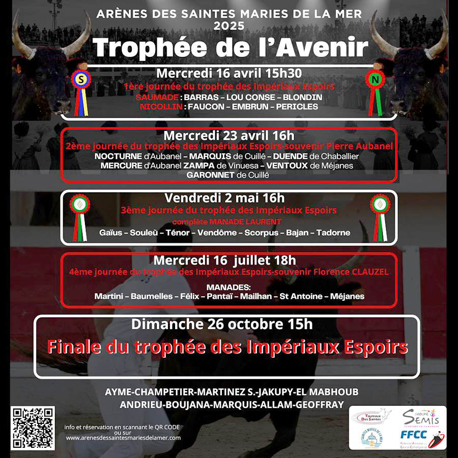 Les Saintes Maries de la Mer :<br>Calendrier des courses AVENIR