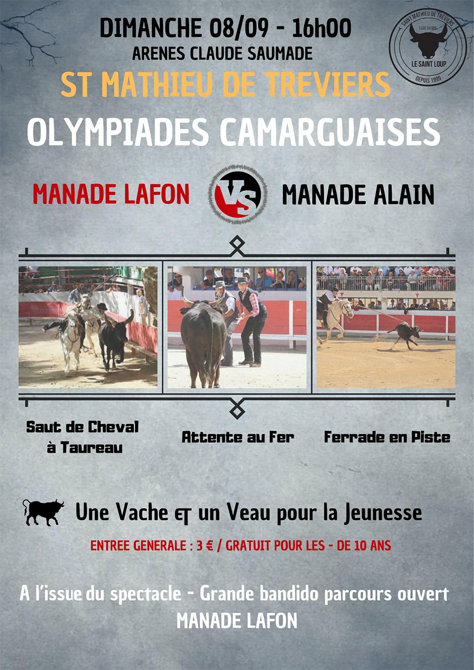 Olympiades camarguaises à St-Mathieu de Tréviers<br>Lafon vs Alain