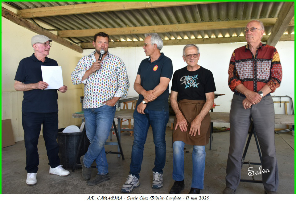 A.T. CAMARINA a fait son repas 2025 à la manade Didelot-Langlade.<br><span style="color:#FF0000;"><i>2ème Partie : </i></span>